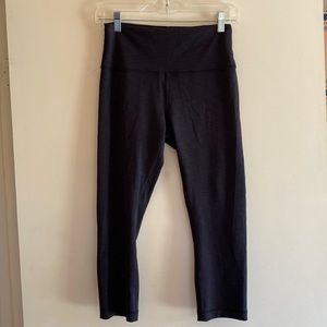 Lululemon Wunder Train High Rise Crop 21” Size 8 Heather Black